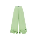 Leo Lin Green Pants Premium appliqué pants