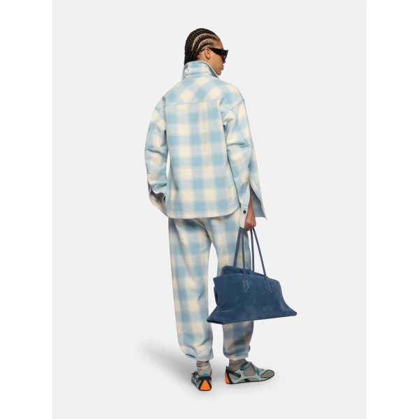 The Attico Light Blue And White Long Pant, view 3