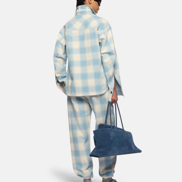 The Attico Light Blue And White Long Pant - The Attico Pants - Designed by Gilda Ambrosio & Giorgia Tordini - Shop at Coveti