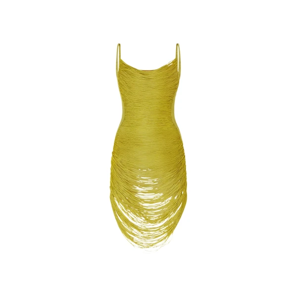 The Attico Light Green Mini Dress, view 4