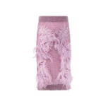 The Attico Light Mauve Midi Skirt - The Attico Skirts - Designed by Gilda Ambrosio & Giorgia Tordini - Shop at Coveti