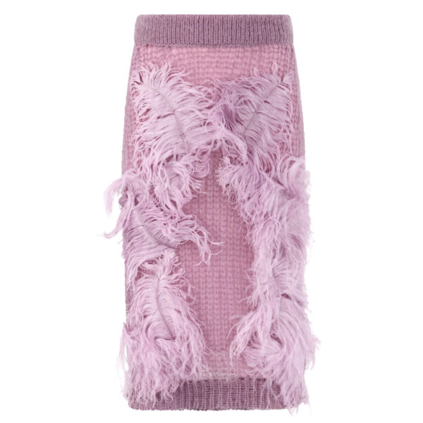 The Attico Light Mauve Midi Skirt - The Attico Skirts - Designed by Gilda Ambrosio & Giorgia Tordini - Shop at Coveti