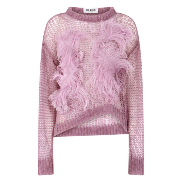 The Attico Light Mauve Sweater - The Attico Knitwear - Designed by Gilda Ambrosio & Giorgia Tordini - Shop at Coveti