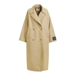 Essentiel Antwerp Light beige oversized trenchcoat - Essentiel Antwerp Coats - Colorful Belgian Design - Shop at Coveti