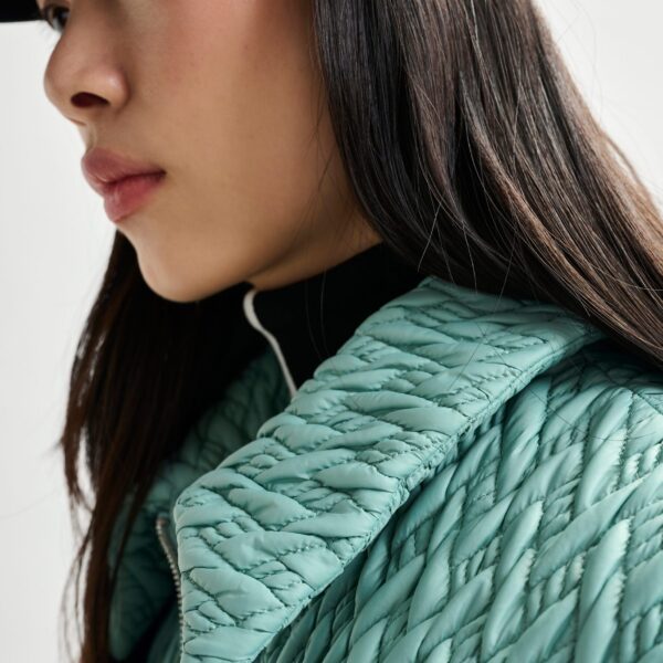Essentiel Antwerp Light blue faux leather bomber jacket - Essentiel Antwerp Jackets - Colorful Belgian Design - Shop at Coveti