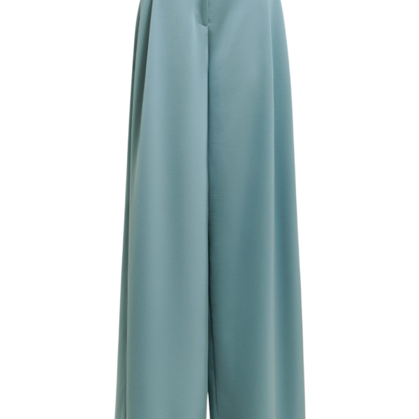Essentiel Antwerp Light blue wide-leg satin pants - Essentiel Antwerp Pants - Colorful Belgian Design - Shop at Coveti