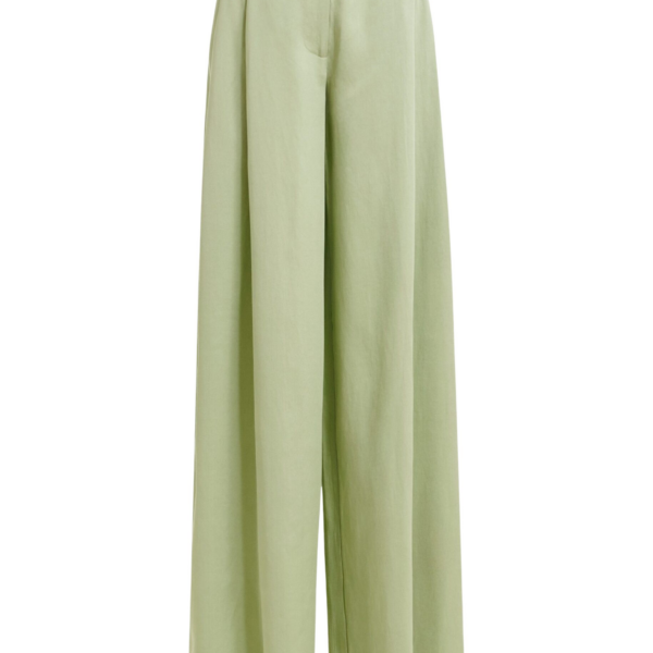 Essentiel Antwerp Light green wide-leg tailored pants - Essentiel Antwerp Pants - Colorful Belgian Design - Shop at Coveti