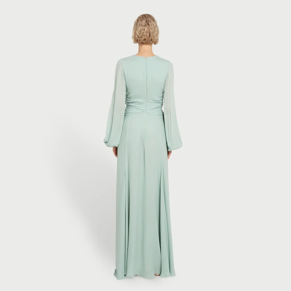 Giambattista Valli Long Acqua Dress With Bow - Giambattista Valli Dresses - Romantic Couture - Shop at Coveti