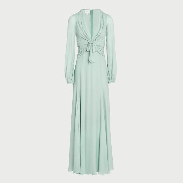 Giambattista Valli Long Acqua Dress With Bow - Giambattista Valli Dresses - Romantic Couture - Shop at Coveti