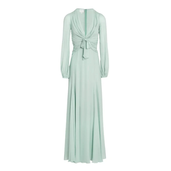 Giambattista Valli Long Acqua Dress With Bow - Giambattista Valli Dresses - Romantic Couture - Shop at Coveti