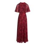 Giambattista Valli Long Anemones Silk Dress With Cape - Giambattista Valli Dresses - Romantic Couture - Shop at Coveti