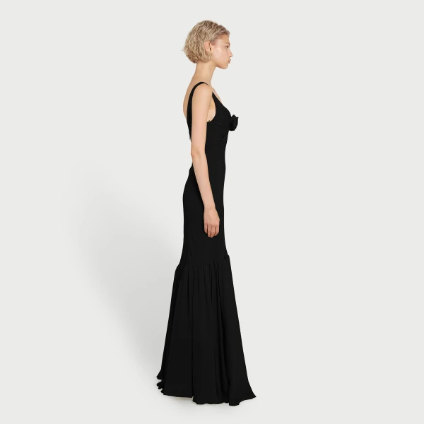 Giambattista Valli Long Black Trumpet Dress - Giambattista Valli Dresses - Romantic Couture - Shop at Coveti