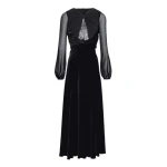 Giambattista Valli Long Black Velvet And Lace Dress - Giambattista Valli Dresses - Romantic Couture - Shop at Coveti