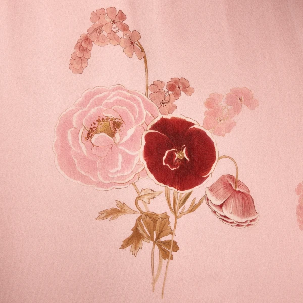 Giambattista Valli Long Blossoms Pink Silk Dress - Giambattista Valli Dresses - Romantic Couture - Shop at Coveti