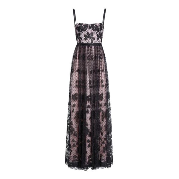 Giambattista Valli Long Corset Dress In Tulle With Floral Embroidery - Giambattista Valli Dresses - Romantic Couture - Shop at Coveti