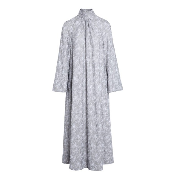 Giambattista Valli Long Gray Dress In Chinoiserie Embroidered Wool - Giambattista Valli Dresses - Romantic Couture - Shop at Coveti