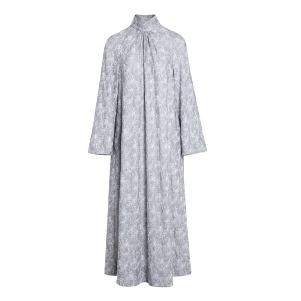 Giambattista Valli Long Gray Dress In Chinoiserie Embroidered Wool - Giambattista Valli Dresses - Romantic Couture - Shop at Coveti