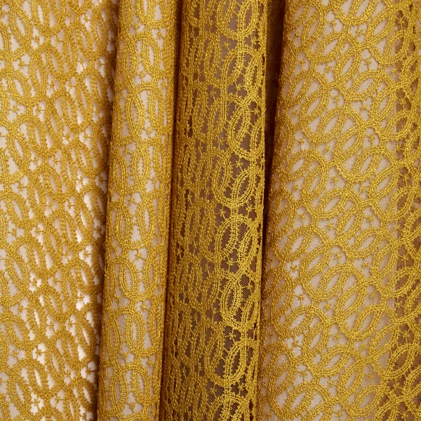 Giambattista Valli Long Mustard Ribbon Macramé Dress - Giambattista Valli Dresses - Romantic Couture - Shop at Coveti