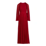 Giambattista Valli Long Red Cape Silk Dress - Giambattista Valli Dresses - Romantic Couture - Shop at Coveti