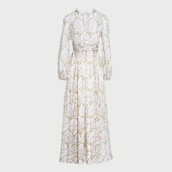 Giambattista Valli Long Wild Carnations Ivory Silk Dress - Giambattista Valli Dresses - Romantic Couture - Shop at Coveti