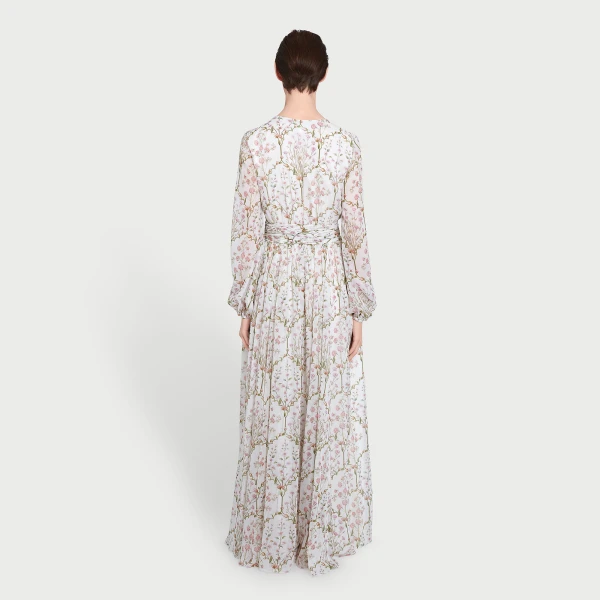 Giambattista Valli Long Wild Carnations Ivory Silk Dress - Giambattista Valli Dresses - Romantic Couture - Shop at Coveti