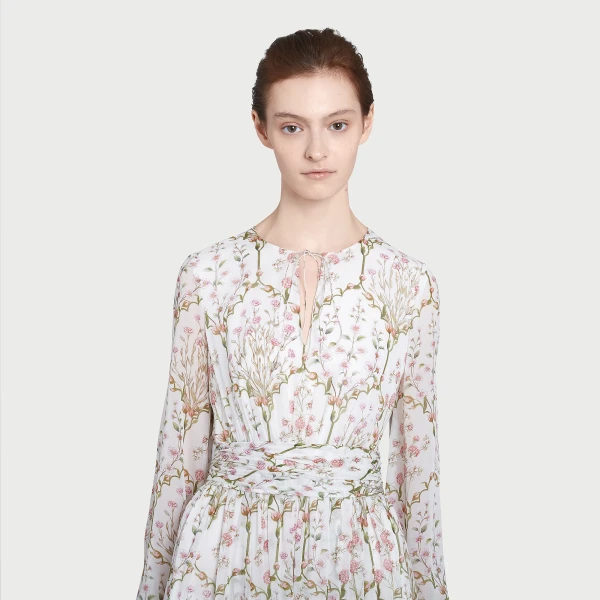 Giambattista Valli Long Wild Carnations Ivory Silk Dress - Giambattista Valli Dresses - Romantic Couture - Shop at Coveti