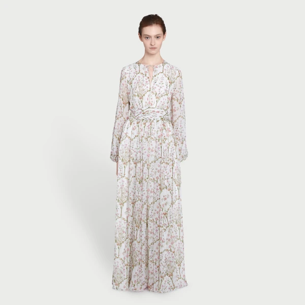 Giambattista Valli Long Wild Carnations Ivory Silk Dress - Giambattista Valli Dresses - Romantic Couture - Shop at Coveti