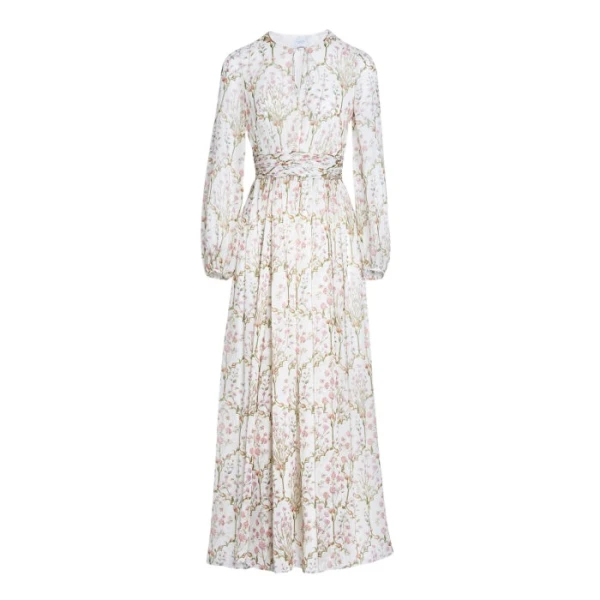 Giambattista Valli Long Wild Carnations Ivory Silk Dress - Giambattista Valli Dresses - Romantic Couture - Shop at Coveti