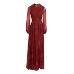 Giambattista Valli Macro Carnation Long Fitted Silk Dress - Giambattista Valli Dresses - Romantic Couture - Shop at Coveti