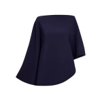 Safiyaa Marcella Top in Azurite - Safiyaa Tops - Heavy Crepe Cape Gown - Shop at Coveti