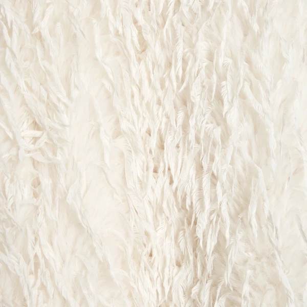 Giambattista Valli Maxi Ivory Coat In Feathery Fake Fur - Giambattista Valli Coats - Romantic Couture - Shop at Coveti
