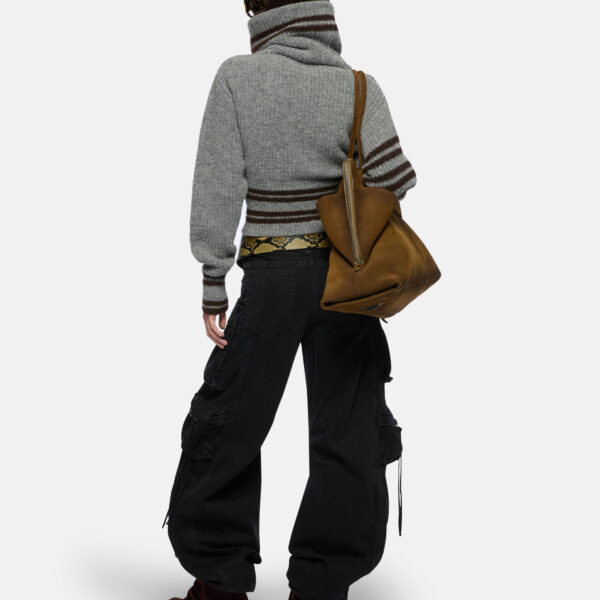 The Attico Melange Grey Cardigan - The Attico Knitwear - Designed by Gilda Ambrosio & Giorgia Tordini - Shop at Coveti