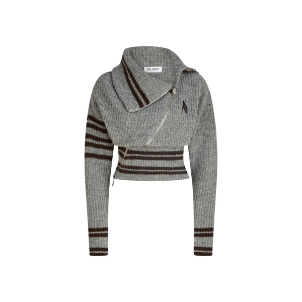 The Attico Melange Grey Cardigan