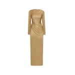 Oscar de la Renta Metallic Jersey Draped Gown - Oscar de la Renta Dresses - American Couture - Shop at Coveti