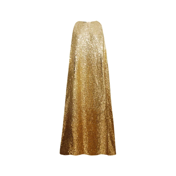 Oscar de la Renta Metallic Ombré Sequin Embroidered Caftan - Oscar de la Renta Dresses - American Couture - Shop at Coveti