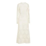 Giambattista Valli Midi Ivory Macrame Dress In Wool - Giambattista Valli Dresses - Romantic Couture - Shop at Coveti