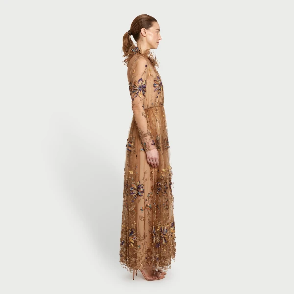 Giambattista Valli Midi Kaleido-Flower Embroidered Tulle Dress - Giambattista Valli Dresses - Romantic Couture - Shop at Coveti