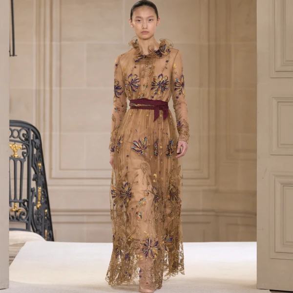 Giambattista Valli Midi Kaleido-Flower Embroidered Tulle Dress - Giambattista Valli Dresses - Romantic Couture - Shop at Coveti