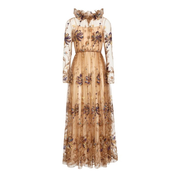 Giambattista Valli Midi Kaleido-Flower Embroidered Tulle Dress - Giambattista Valli Dresses - Romantic Couture - Shop at Coveti