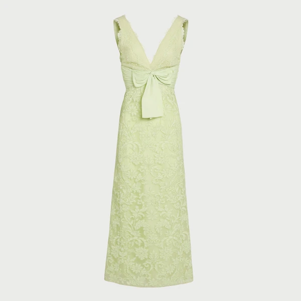 Giambattista Valli Midi Lime Embroidered Lace Dress - Giambattista Valli Dresses - Romantic Couture - Shop at Coveti