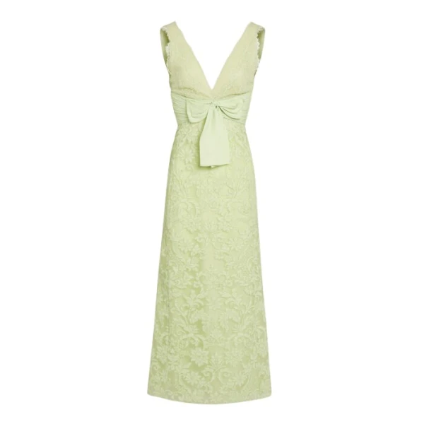 Giambattista Valli Midi Lime Embroidered Lace Dress - Giambattista Valli Dresses - Romantic Couture - Shop at Coveti