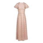 Giambattista Valli Midi Pale Pink Dress With Embroidered Daisies - Giambattista Valli Dresses - Romantic Couture - Shop at Coveti