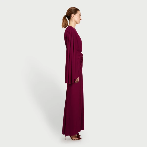 Giambattista Valli Midi Purple Draped Asymmetrical Dress - Giambattista Valli Dresses - Romantic Couture - Shop at Coveti