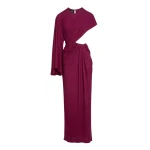 Giambattista Valli Midi Purple Draped Asymmetrical Dress - Giambattista Valli Dresses - Romantic Couture - Shop at Coveti