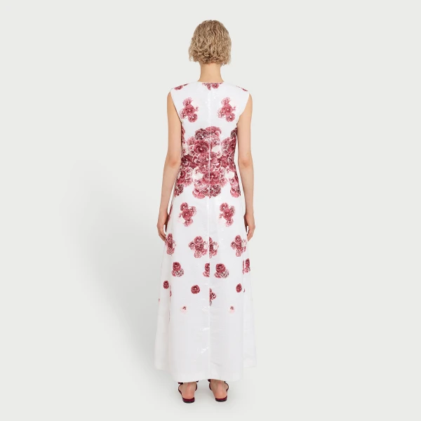 Giambattista Valli Midi Ruby Pansies Sequin Dress - Giambattista Valli Dresses - Romantic Couture - Shop at Coveti