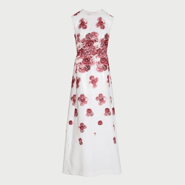 Giambattista Valli Midi Ruby Pansies Sequin Dress - Giambattista Valli Dresses - Romantic Couture - Shop at Coveti