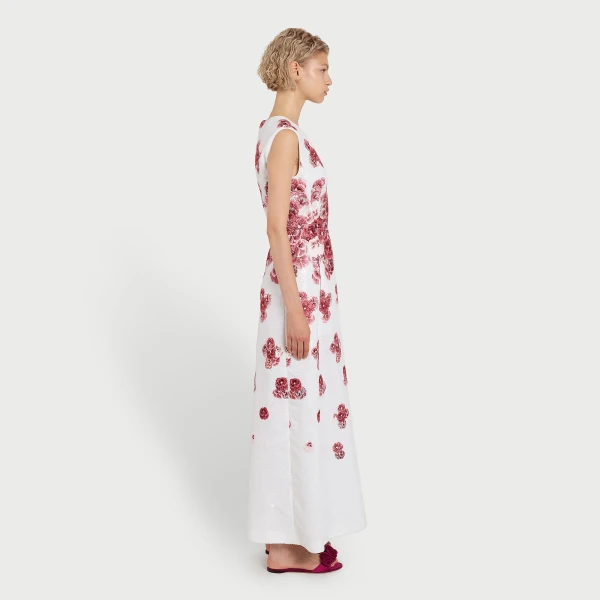 Giambattista Valli Midi Ruby Pansies Sequin Dress - Giambattista Valli Dresses - Romantic Couture - Shop at Coveti