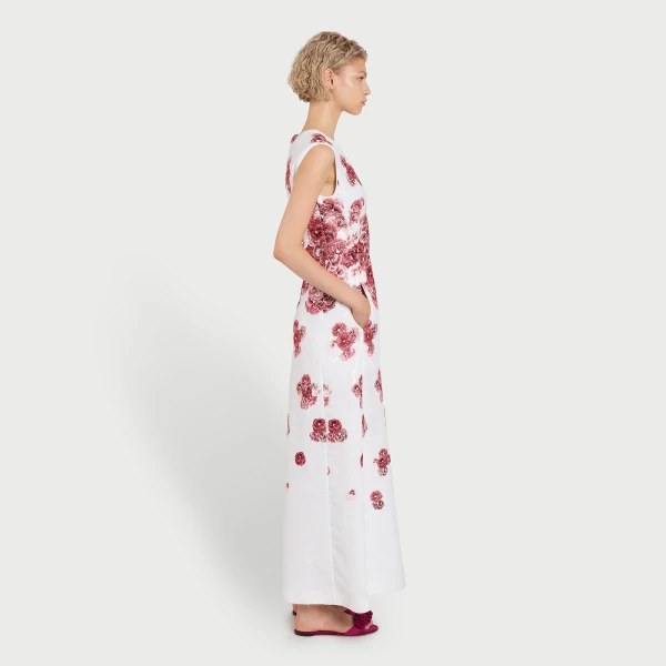 Giambattista Valli Midi Ruby Pansies Sequin Dress - Giambattista Valli Dresses - Romantic Couture - Shop at Coveti