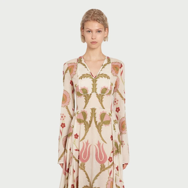 Giambattista Valli Midi Suzani Tribute Kaftan - Giambattista Valli Dresses - Romantic Couture - Shop at Coveti