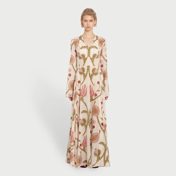 Giambattista Valli Midi Suzani Tribute Kaftan - Giambattista Valli Dresses - Romantic Couture - Shop at Coveti